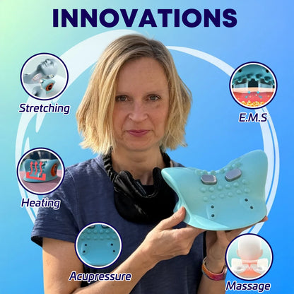 Massage Pro – 4-in-1 EMS Neck Massager with Heat & Vibration